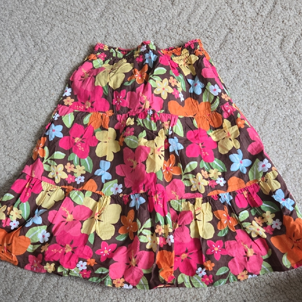 Gymboree Colorful Floral Midi Skirt